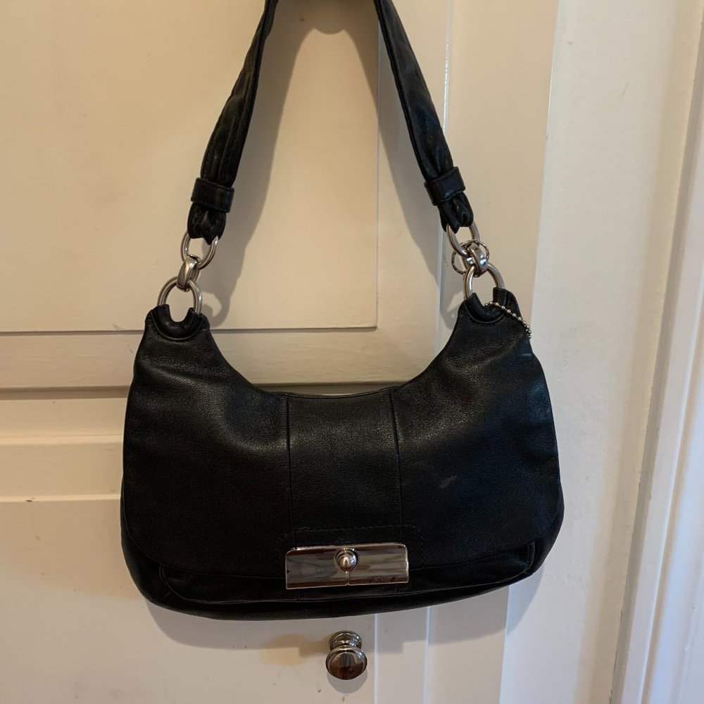Coach Black 16931 Small Leather Hippie Shoulder Bag